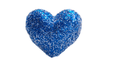Soft blue heart emoji surrounded by tiny sparkles symbolizing trust serenity love and peaceful feeling isolated on transparent background PNG