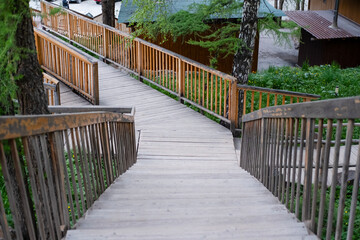 Fototapeta premium Top view of the staircase descent