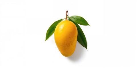 Mango isolated with full depth of field, emphasizing its texture for culinary presentation, International Mango Day