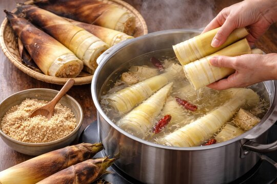 Processing madake bamboo shoots for milder flavor experience