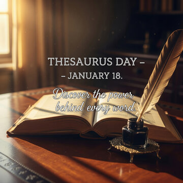 Thesaurus Day January 18 Discover The Power Behind Every Word open stock