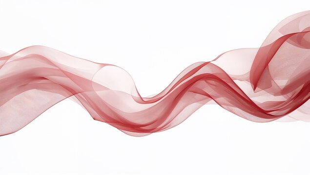 Detailed view of a pink red cloth rippling on a white surface, textile background for layout