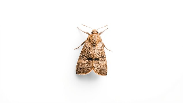 Micro image of a small moth with cryptic coloring, highlighting insect survival strategies