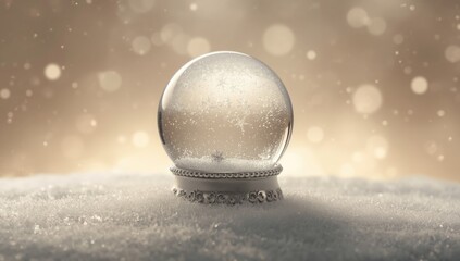 Decorative snow globe featuring a winter landscape enclosed in glass, serving as seasonal home decor for holiday displays