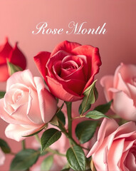 Rose Month Floral Beauty Love and Nature Illustration Concept
