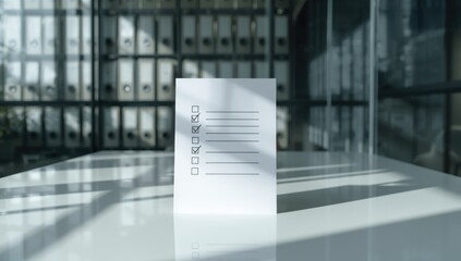 A team collaborating over documents in a professional setting, focusing on workplace cooperation