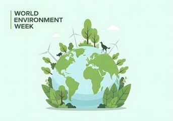 World Environment Week Sustainability and Climate Awareness Concept