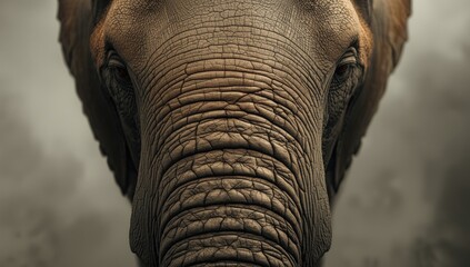 African elephant skin pattern highlighting natural textures for educational display, wildlife preservation
