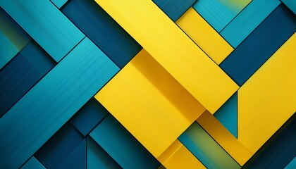 geometric design of vibrant yellow and blue hues
