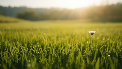 Vibrant meadow scene with diverse plant life, ideal for nature-themed design or environmental awareness campaigns
