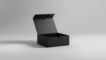 Unlabeled sliding drawer container featuring a thumb opening, designed for branded packaging or inventory management