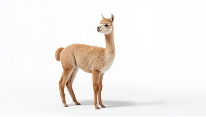 Obraz premium Fawn-colored alpaca fleece, fiber quality assessment for clothing, World Wool Day