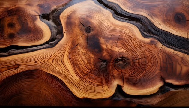 exotic burl wood block with beautiful natural grain texture