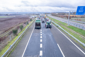 Agricultural protest paralyzing a major European road the concept of union power