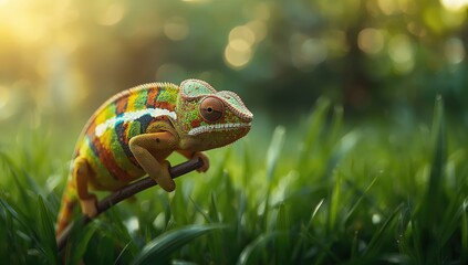 Chameleon blending with foliage, highlighting adaptation and survival strategies, World Wildlife Day