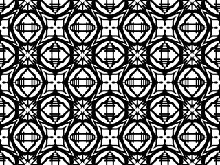 A seamless monochrome pattern suitable for backgrounds and textiles.