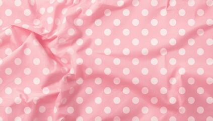 Pink polka dot pattern serving as a vibrant background for graphic layouts, highlighting decorative texture, World Polka Dot Day