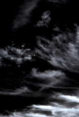 Monochrome Clouds In Black And White