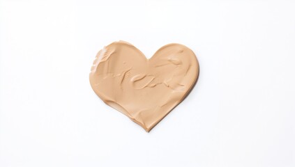 Fototapeta premium Simple heart-shaped foundation pattern with brush stroke detail, ideal for editorial header backgrounds