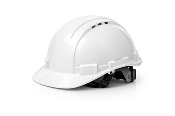 Fototapeta premium White background photograph focusing on professional construction helmet