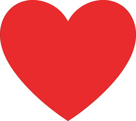red heart on white background