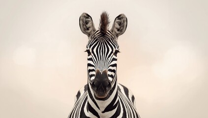 Fototapeta premium Stylized zebra head graphic in vector format suitable for fashion design or textile prints