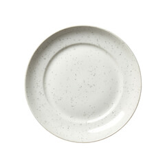 Simple White Speckled Plate for Dining, Perfect for Everyday Use and Casual Settings on transparent background