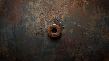Worn metallic bolt amid rust buildup, highlighting corrosion and durability concerns