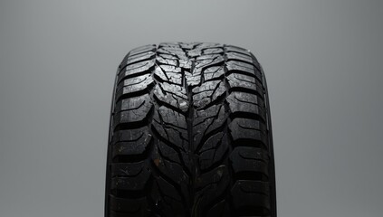 Detailed view of weathered tire tread pattern emphasizing aging and wear assessment