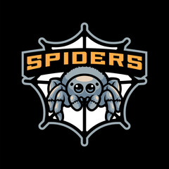 Spider Cartoon Mascot Logo Design