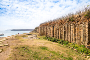 Daguoye Columnar Basalt in Xiyu Island, Penghu County in Taiwan