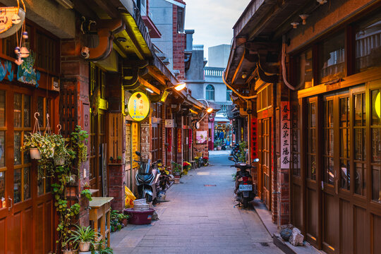 Central Street in Magong City, Penghu County, Taiwan, was the first settlement in Penghu firstly built during Ming Dynasty and made into a commercial district during Japanese Colonized period
