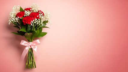 Fototapeta premium Valentine's day celebration with red hearts on love day