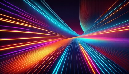 abstract neon lines background