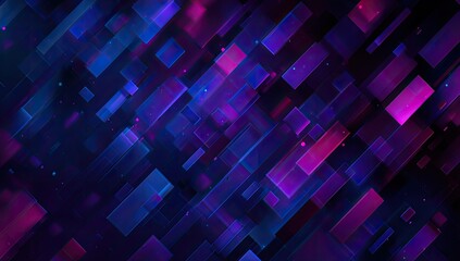 Abstract digital illustration with transparent rectangles and a vibrant, futuristic color palette