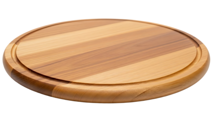Stacked Light Wooden Oval Cutting Boards with Smooth Grain Texture isolated on a transparent background