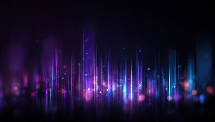 Abstract image of vertical light beams with blurred bokeh, evoking a sense of energy