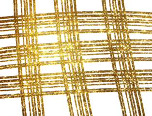 Stylish Gold Foil Wave Line Decoration
