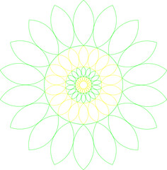 Abstract floral mandala geometric pattern design