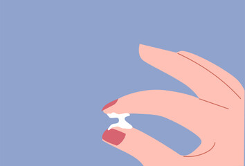 Vaginal discharge symptoms, medical concept of yeast infection, bacterial vaginosis and female reproductive health. Abnormal discharge vector illustration