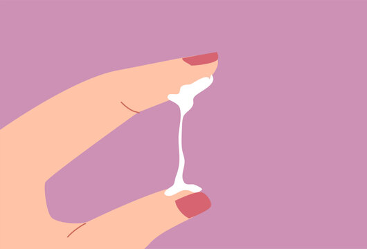 Vaginal discharge symptoms, medical concept of yeast infection, bacterial vaginosis and female reproductive health. Abnormal discharge vector illustration