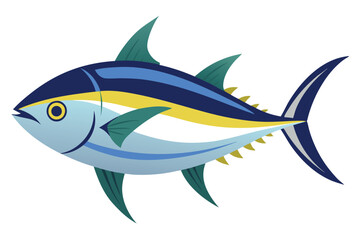 Obraz premium Canned Tuna Flakes Illustration for Canned Food Industry and Quick Meal Concepts