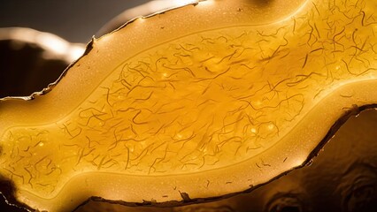 Luxury Golden Dish Closeup Detail.