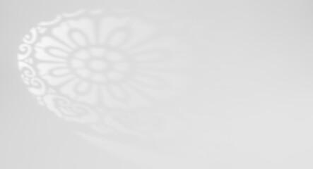 Arabsque Pattern, Abstract grey shadow light window overlay white pattern background with muslim shape traditional ornament, Ramadan Kareem islamic design decoration present