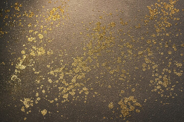 Golden Shimmer on Dark Textured Surface