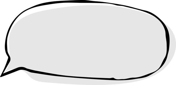 Oval comic speech bubble with thick outline