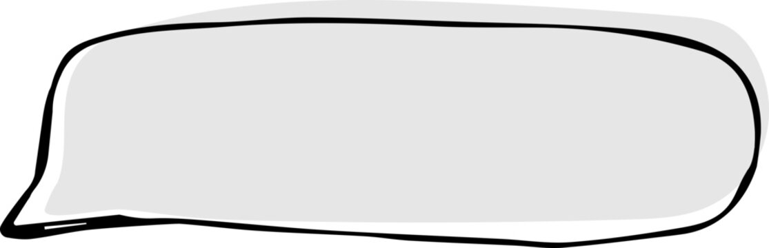 Long narrow speech bubble for horizontal text