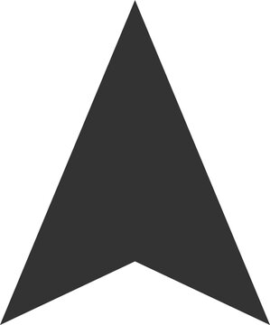 Solid black upward navigation arrow icon