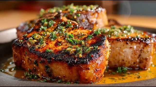 Honey Mustard Glazed Pork Chops