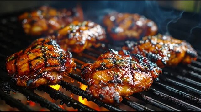 Grilled Honey Garlic Chicken Thighs